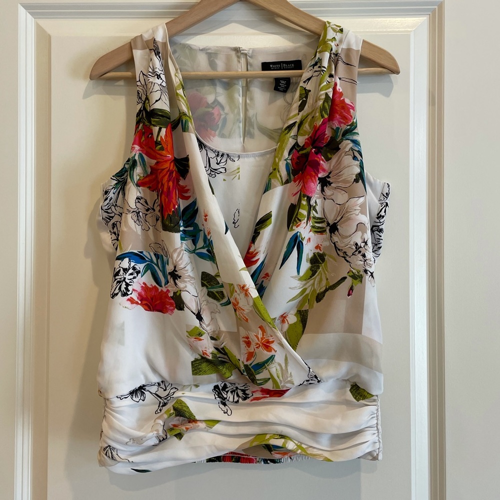 White House Black Market Faux Wrap Blouse